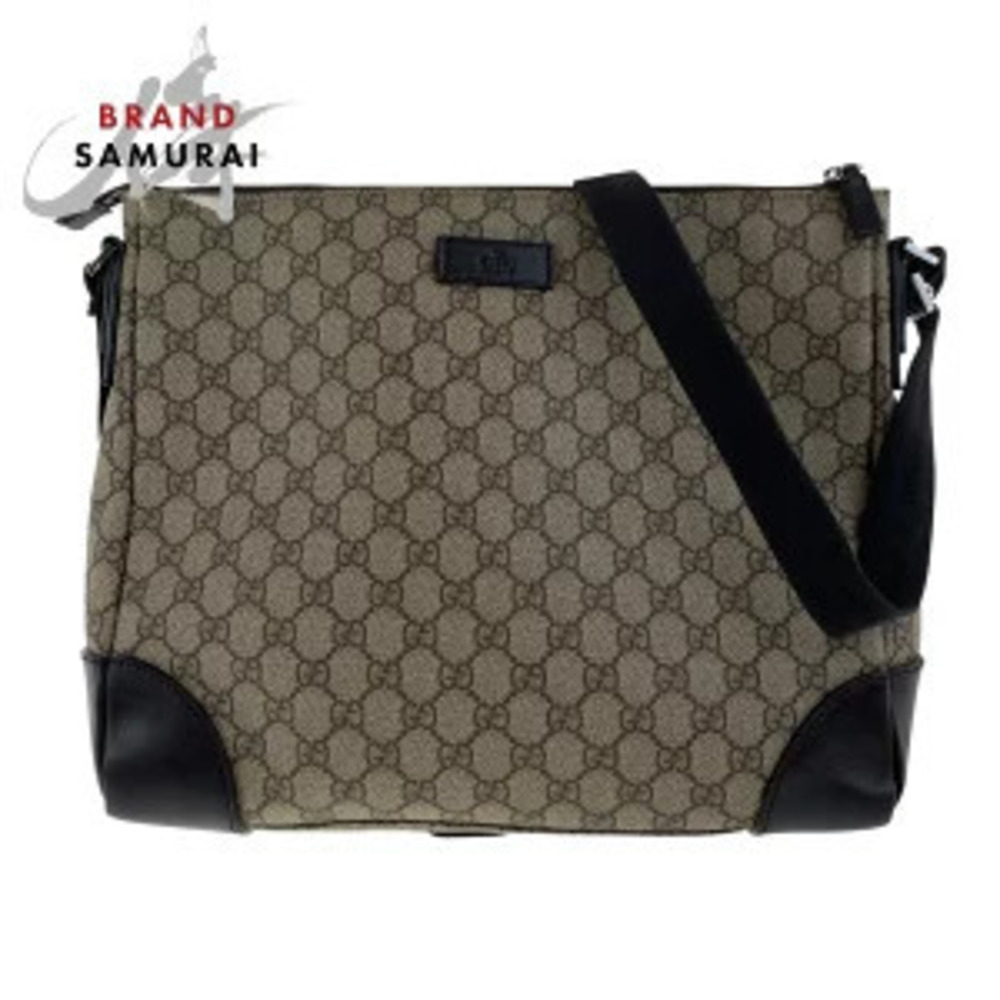 Gucci Beige Brown GG Supreme Canvas Shoulder Bag Messenger